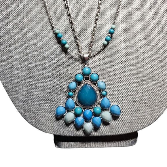Turquoise Cascade Pendant Necklace (NWOT) - Picture 11 of 11